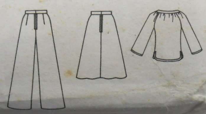 BUTTERICK 5478  TOP-SKIRT-PANTS-BELT SIZE 10 COMPLETE-MOSTLY UNCUT