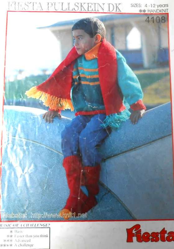 FIESTA PATTERN 4108 HAPPY IN STRIPES - SIZES 4 - 12 YEARS