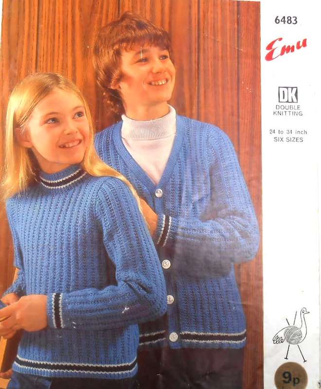 EMU 6483  JUMPER & LONG-LINE CARDIGANS TO FIT  24` - 34`