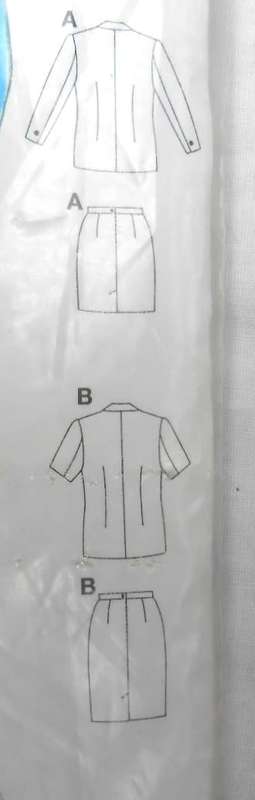 BURDA 4578 JACKET & SKIRT SIZE 8-18 COMPLETE