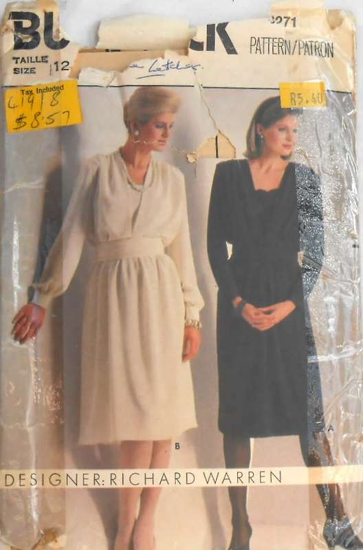 BUTTERICK 6271 DRESS & CUMMERBUND SIZE 12 COMPLETE