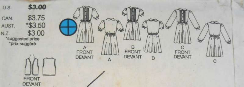 BUTTERICK 6481 GIRLS PULLOVER DRESS & WAISTCOAT SIZE 10 YEARS COMPLETE