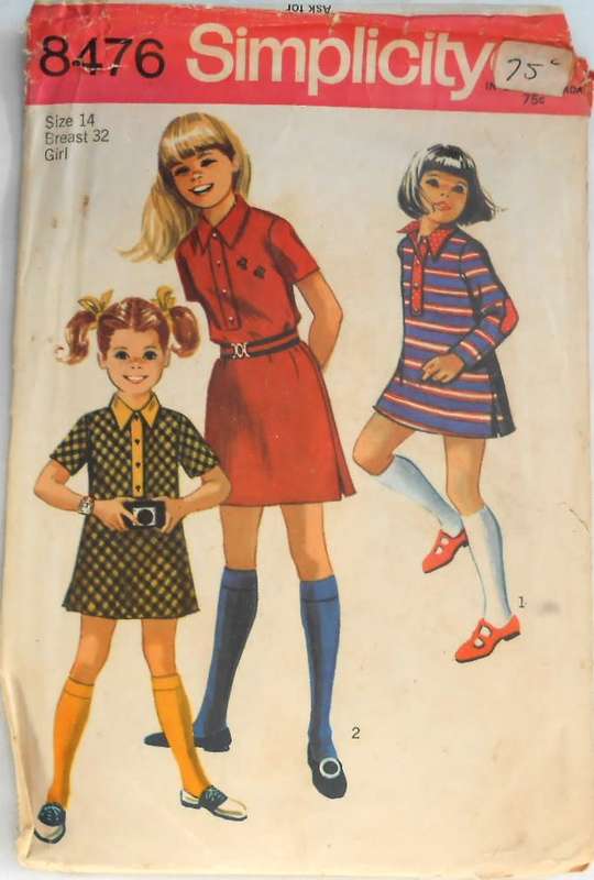 SIMPLICITY 8476 GIRLS DRESS SIZE 14 YEARS  BREAST 32 COMPLETE