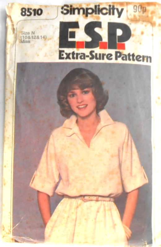 SIMPLICITY 8510 PULLOVER DRESS SIZE 10-12-14 COMPLETE-CUT TO 12