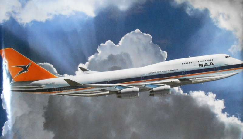STUNNING A1 SIZE SAA-SAL POSTER OF BOEING DURBAN 747 SP  STILL IN PLASTIC WRAPPING 83.5 SM X 59.5 CM