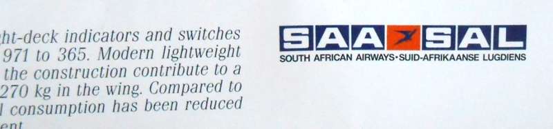 STUNNING A1 SIZE SAA-SAL POSTER OF BOEING DURBAN 747 SP  STILL IN PLASTIC WRAPPING 83.5 SM X 59.5 CM
