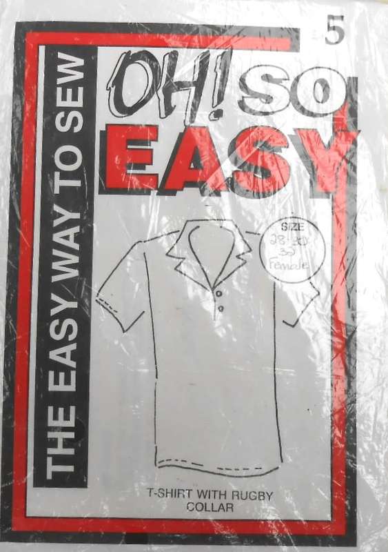 OH SO EASY PATTERN 5 T-SHIRT WITH RUGBY COLLAR` SIZE 28-30-32 FEMALE COMPLETE