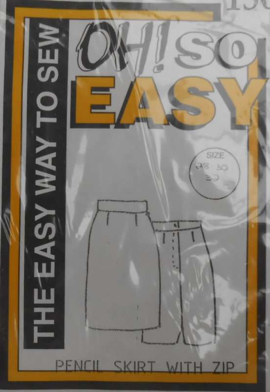 OH SO EASY PATTERN  156 PENCIL SKIRT WITH ZIP SIZE -28-30 -32 COMPLETE