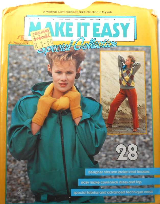 MAKE IT EASY PATTERN NUMBER 28 -HOODIE-PANTS-COWL NECK DRESS - COMPLETE-UNCUT