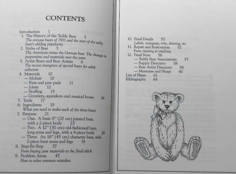 THE ART OF MAKING TEDDY BEARS BY JENNIFER LAING - 68 PAGES SOFTCOVER WITH PATTERNS