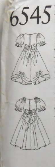 NEW LOOK PATTERNS 6545 GIRLS BRIDESMAID PARTY DRESS SIZE 2-7 YEARS COMPLETE-CUT TO 7 YEARS