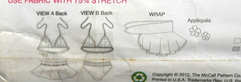 KWIK SEW K3330 SWIMSUITS & WRAP- SIZE-XS-S-M-L-XL (80-114 CM) COMPLETE-PART CUT-BRA TO SMALL