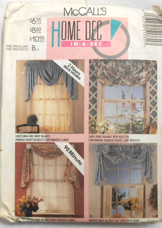 McCALLS HOME DEC 5173-WINDOW ESSENTIALS ONE SIZE- COMPLETE