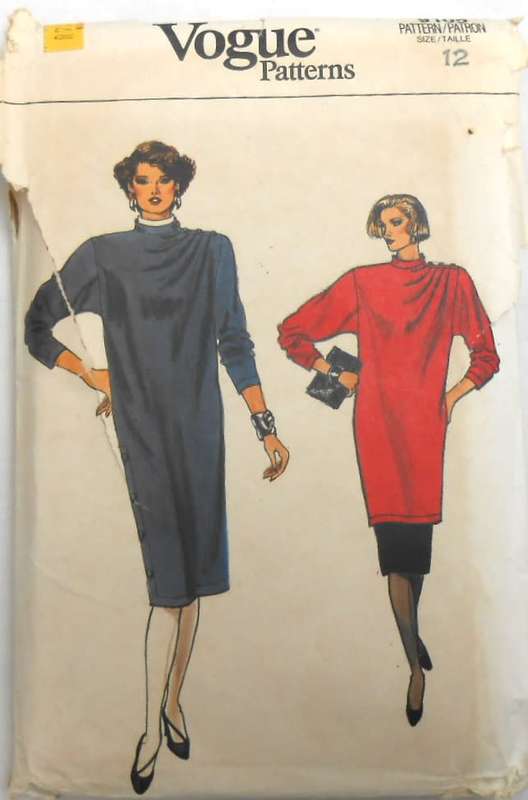 VOGUE 9105 DRESS-TUNIC-SKIRT SIZE 12  COMPLETE-ZIPLOC