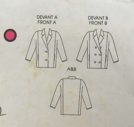 VOGUE 9381 VERY LOOSE FITTING UNLINED JACKET SIZE 8-10-12 COMPLETE-CUT TO 12-NO SEWING INSTRUCTIONS