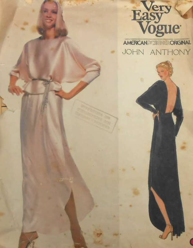 VOGUE 2075 EVENING TOP & SKIRT SIZE 10 COMPLETE-ZIPLOC