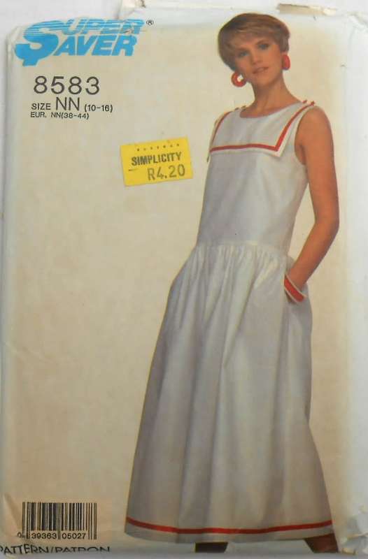 SIMPLICITY 8583 LOOSE FITTING PULLOVER DRESS SIZE 10-16  COMPLETE-PART CUT