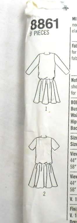 SIMPLICITY 8861 BLOUSON DRESS SIZE 16 COMPLETE