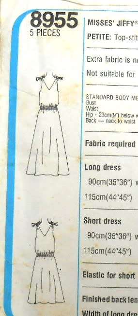 SIMPLICITY 8955 PULLOVER DRESS SIZE 14 BUST 92 CM COMPLETE-ZIPLOC