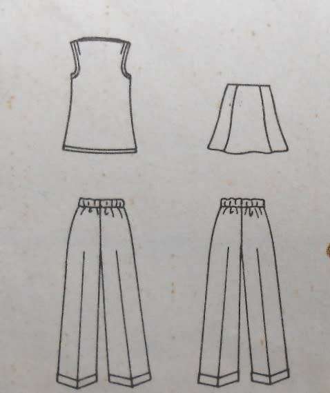 VINTAGE BUTTERICK 5604 GIRLS TEEN WAISTCOAT-SKIRT-PANTS  SIZE 13/14 YRS BREAST 33 1/2 -COMPLETE