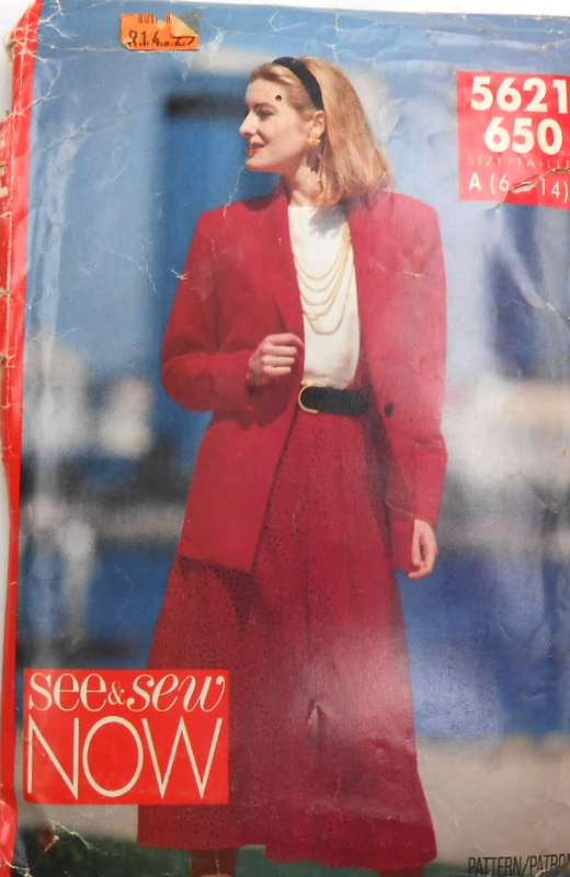 BUTTERICK 5621 JACKET-TOP-SKIRT  SIZE 6-14 COMPLETE