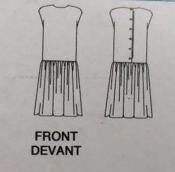 BUTTERICK 5631 LOOSE FITTING DROPPED WAIST BODICE DRESS SIZE 14-16-18 COMPLETE