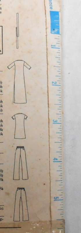 VINTAGE BUTTERICK 5770 ONE PIECE DRESS & PANTS SIZE 10 COMPLETE