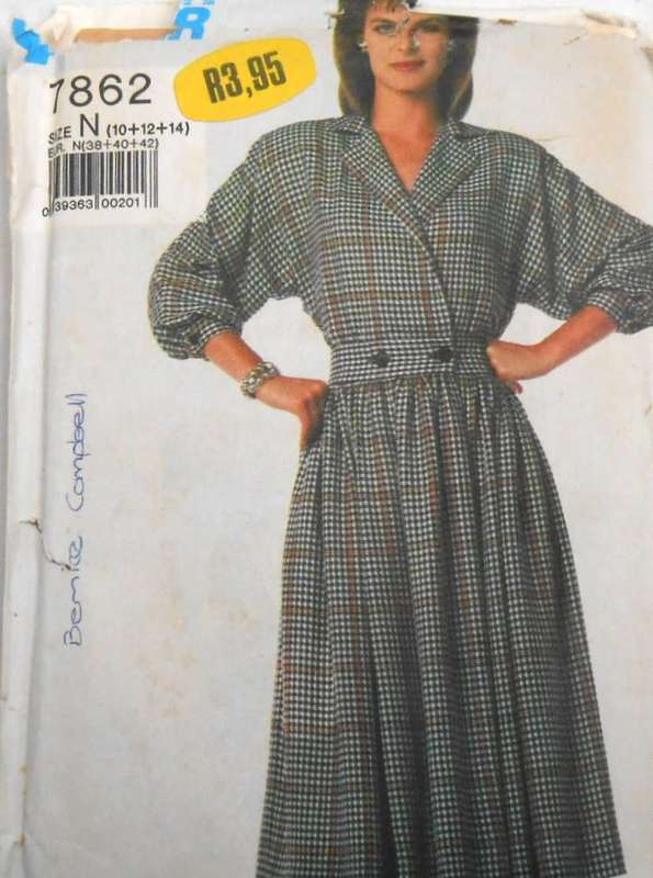 SIMPLICITY 7862 MOCK WRAP DRESS SIZE 10-12-14-COMPLETE-UNCUT-F/FOLDED