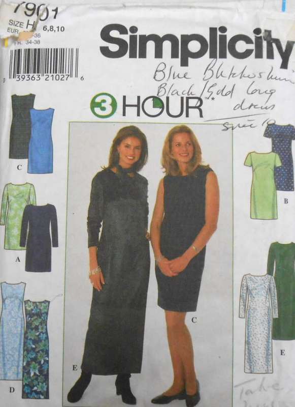 SIMPLICITY 7991 SHEATH DRESS SIZE 6-8-10-COMPLETE-CUT TO SIZE 10