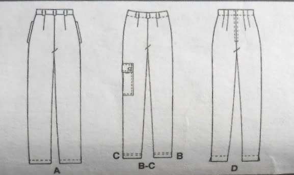 McCALLS 2080  RELAXED & CLASSIC FIT PANTS SIZE 14 COMPLETE & PART CUT
