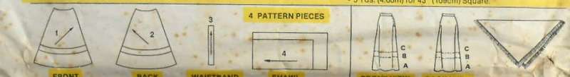 VINTAGE McCALLS 7658 SKIRT & SHAWL SIZE 12-14-16 COMPLETE-CUT TO SIZE 16 ZIPLOC