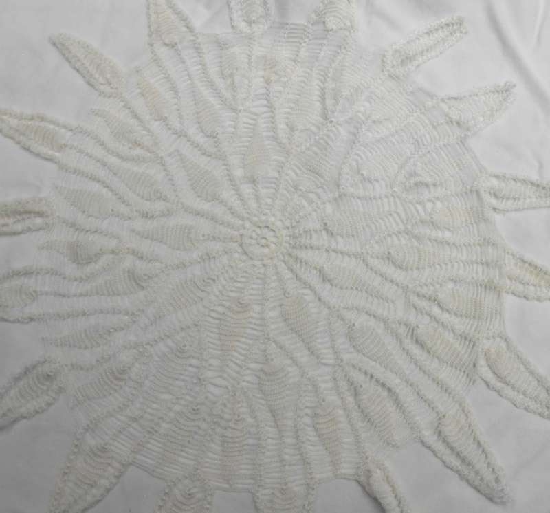 VINTAGE FINELY ROUND DOILY - 55 CM DIAMETER EDGE TO EDGE