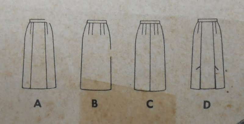 VINTAGE BUTTERICK 2115 LADIES SKIRT-SIZE WAIST 25/63 CM COMPLETE