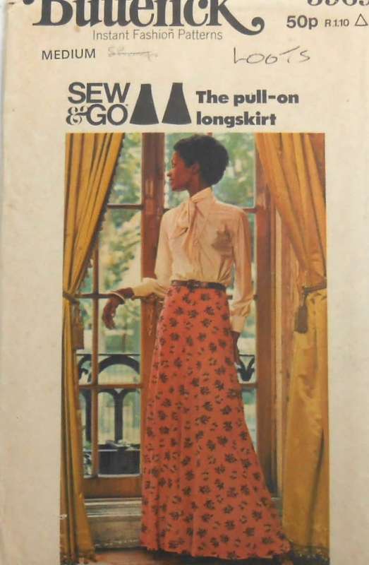 BUTTERICK 3969 THE PULL-ON LONG SKIRT SIZE MEDIUM (67-71 CM) COMPLETE