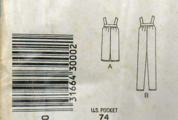 BUTTERICK  5042 JUMPSUIT SIZE 14-16-18 COMPLETE - CUT TO 18