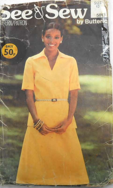 BUTTERICK 5818 TOP-SKIRT SIZE 12 COMPLETE