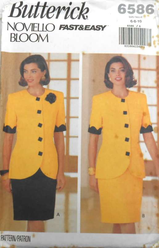 BUTTERICK 6586 TOP & SKIRT SIZE 6-8-10 COMPLETE-UNCUT-F/FOLDED