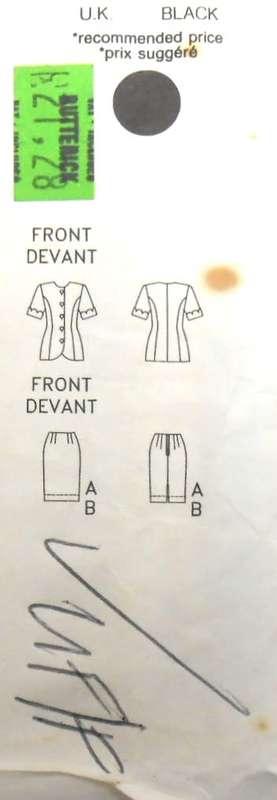 BUTTERICK 6586 TOP & SKIRT SIZE 6-8-10 COMPLETE-UNCUT-F/FOLDED