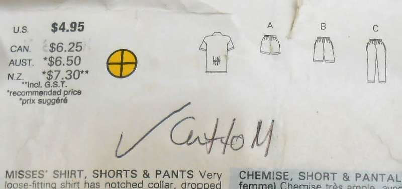 BUTTERICK 6453 SHIRT-PANTS-SHORTS SIZE XS-S-M (6-14 COMPLETE-CUT TO M (12-14)