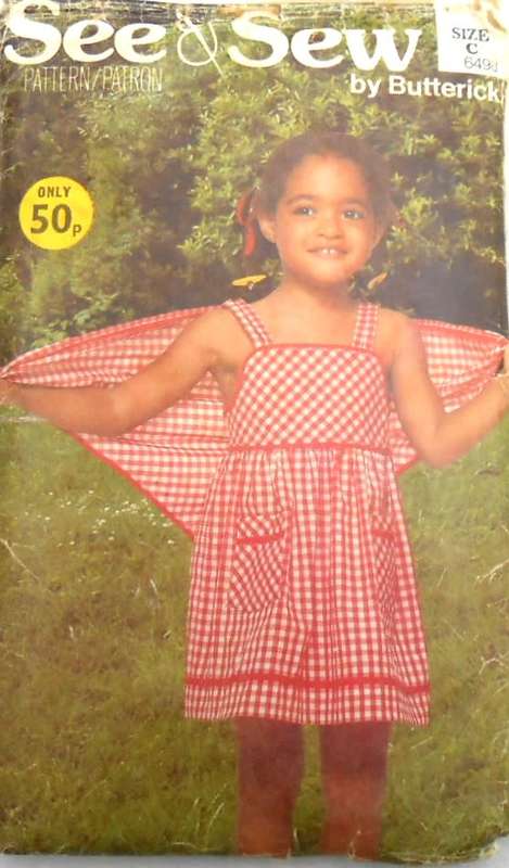BUTTERICK 6498 GIRLS DRESS-SCARF SIZE C 5-6-6X YRS COMPLETE-PG 3 OF SEWING INSTRUCTIONS NOT SUPPLIED