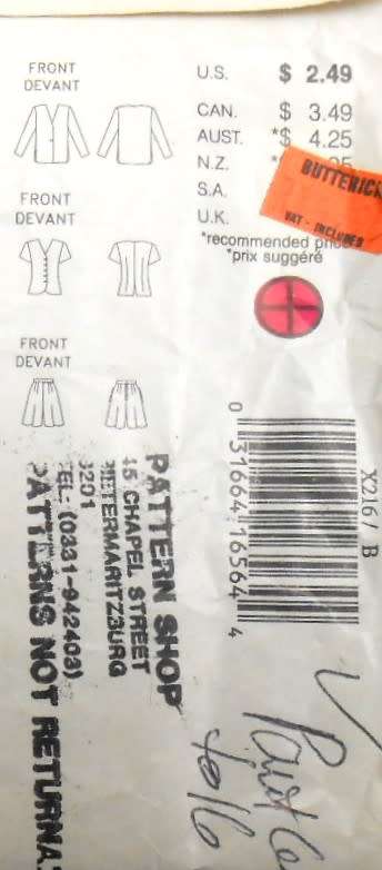 BUTTERICK 6891 JACKET-TOP-SHORTS SIZE 12-14-16 COMPLETE-CUT TO SIZE 16