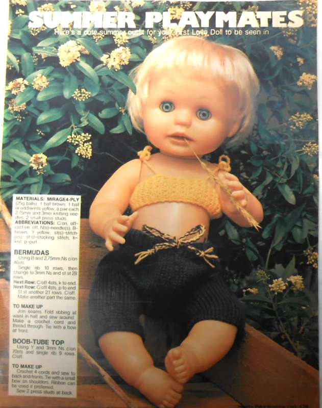 SUMMER PLAYMATES LOVE DOLL BERMUDAS AND BOOB TUBE TOP -WOMEN`S VALUE NOVEMBER 1983