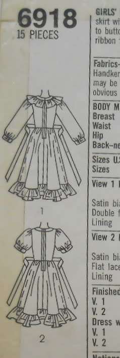 SIMPLICITY 6918 GIRLS LINED DRESS SIZE 8 YEARS - THE TIE END PATTERN IS NOT SUPPLIED-ZIPLOC