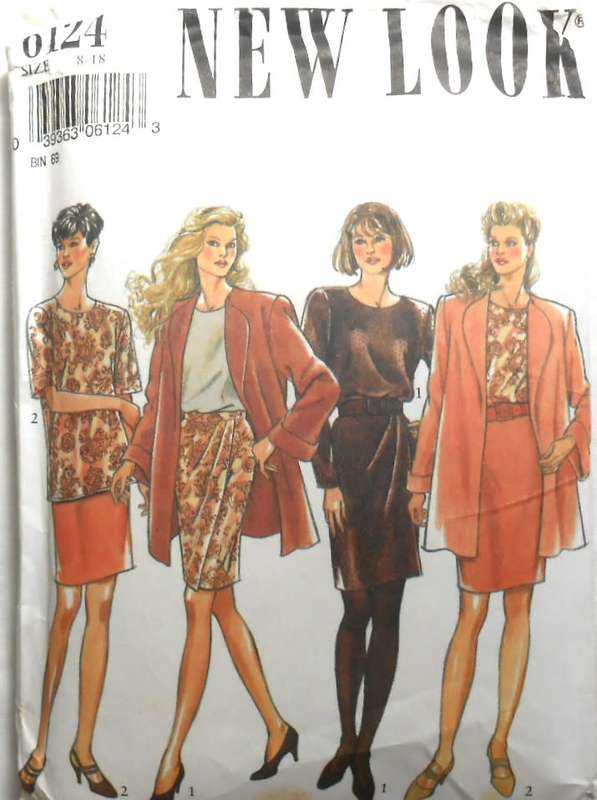 NEW LOOK PATTERNS 6124 JACKET-TOP-SKIRT SIZE 8-18 SEE LISTING