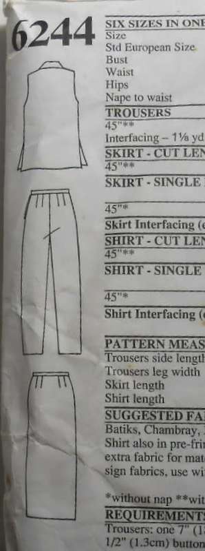 NEW LOOK PATTERNS 6244 CASUAL TOP-SKIRT-PANTS SIZE 8-18 SEE LISTING