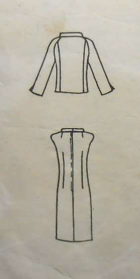 VINTAGE VOGUE 7018 DRESS & JACKET SIZE 14 BUST 34 COMPLETE-ZIPLOC