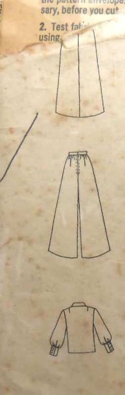 VOGUE 7384 BLOUSE-SKIRT-PANTS SIZE 12 COMPLETE-ZIPLOC