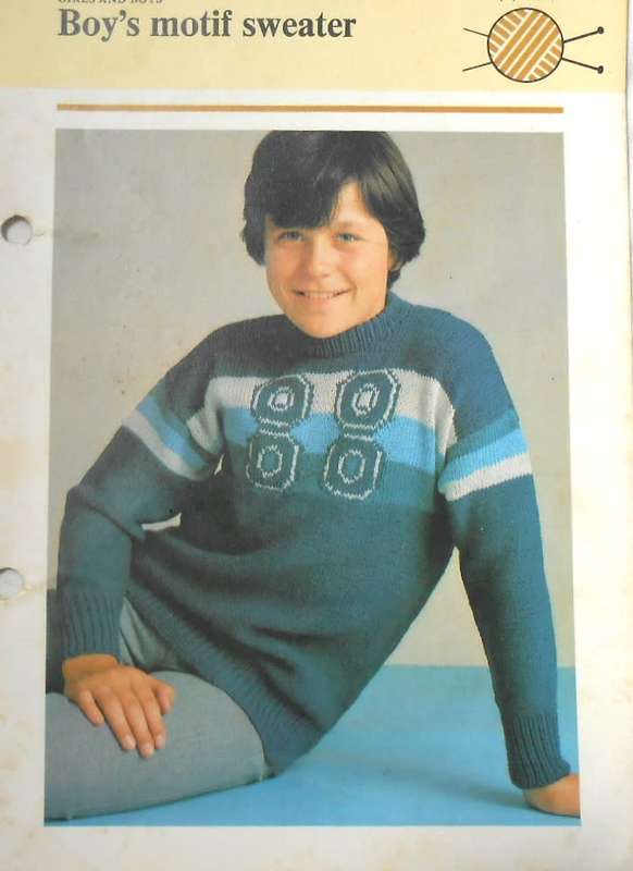 BOYS MOTIF SWEATER  SIZE 71-87 CM CHEST