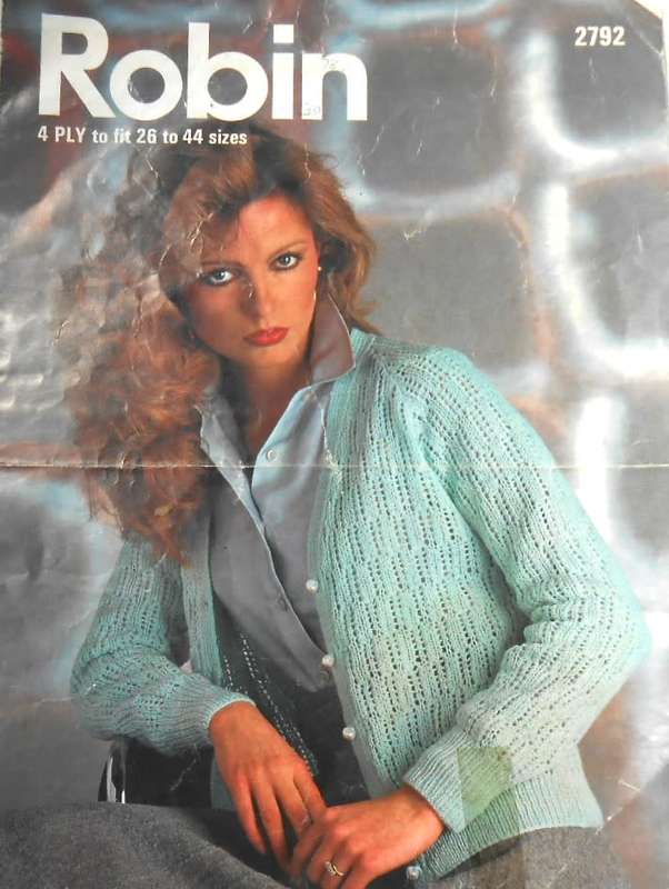 ROBIN 2792 CARDIGAN  SIZE 26-44 CHEST