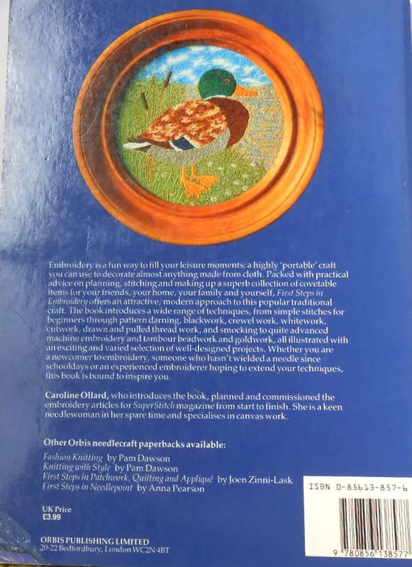FIRST STEPS IN EMBROIDERY- 100 PAGE SOFT COVER